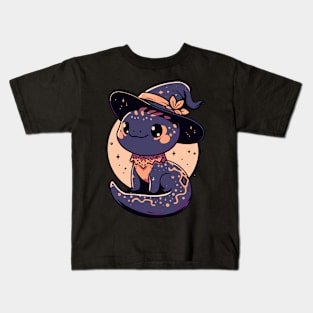 Kawaii witchy salamander Kids T-Shirt